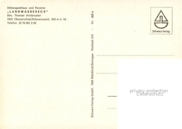 Oberprechtal Gasthaus Pension Landwassereck – Bild 2