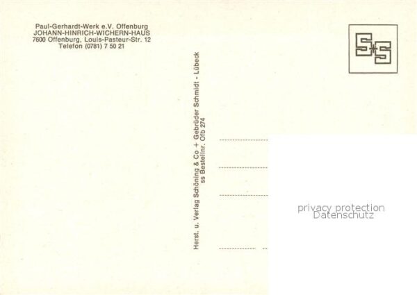 Offenburg Paul Gerhardt Werk Johann Hinrich Wiche – Bild 2