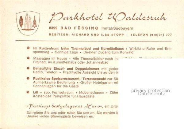 Bad Fuessing Fliegeraufnahme Parkhotel Waldesruh – Bild 2