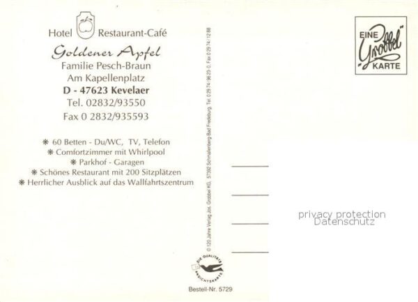 Kevelaer Hotel Restaurant Cafe Goldener Apfel – Bild 2