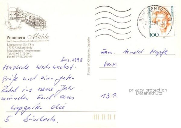 Ueckermuende Mecklenburg Vorpommern Pommern Mühle Strand – Bild 2