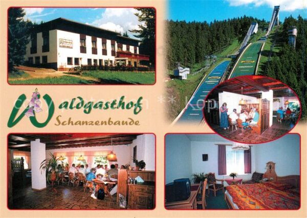 Oberhof Thueringen Waldgasthof Schanzenbaude Skischanze Fa