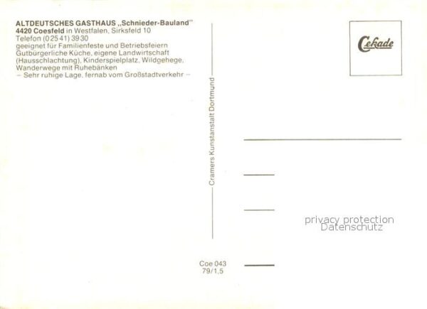 Coesfeld Altdeutsches Gasthaus Schnieder Bauland – Bild 2