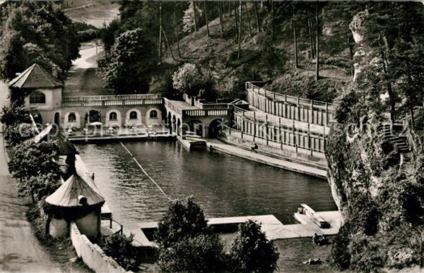 Pottenstein Oberfranken Felsenschwimmbad Fränkische Schweiz