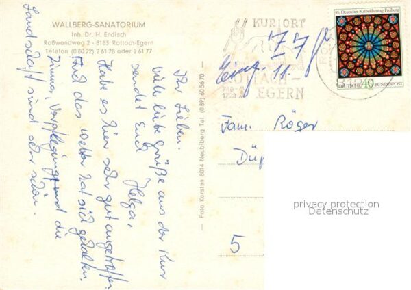 Rottach-Egern Wallberg Sanatorium Parkanlagen Alpen – Bild 2