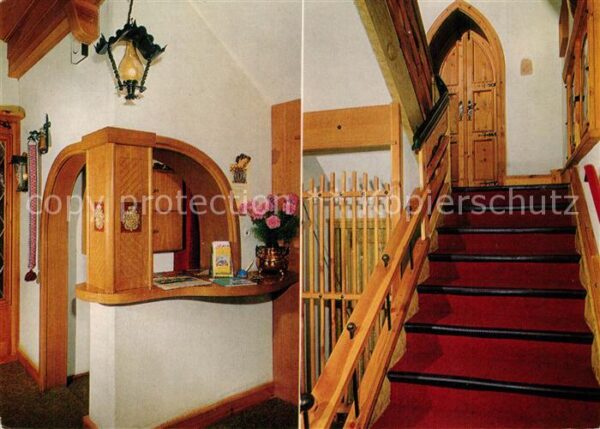 Garmisch-Partenkirchen Gästehaus Hohenzollern Rezeption Treppe
