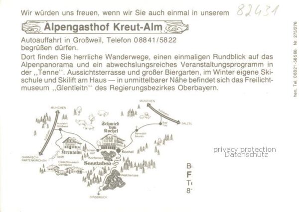 Kochel See Alpengasthof Kreut Alm – Bild 2