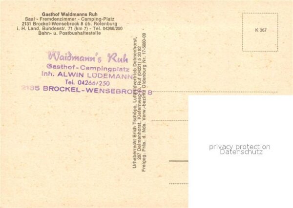 Wensebrock Rotenburg Wuemme Gasthof Waldmanns Ruh Fliegeraufnahme – Bild 2