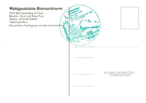 Bad Lauterberg Waldgaststätte Bismarckturm Terrasse Fe – Bild 2