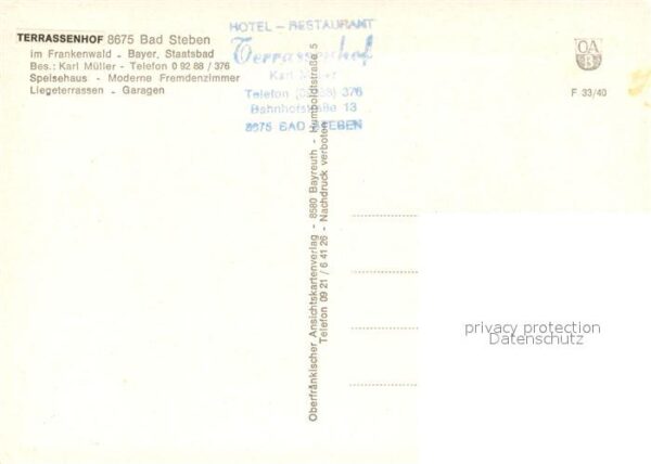 Bad Steben Hotel Restaurant Terrassenhof – Bild 2