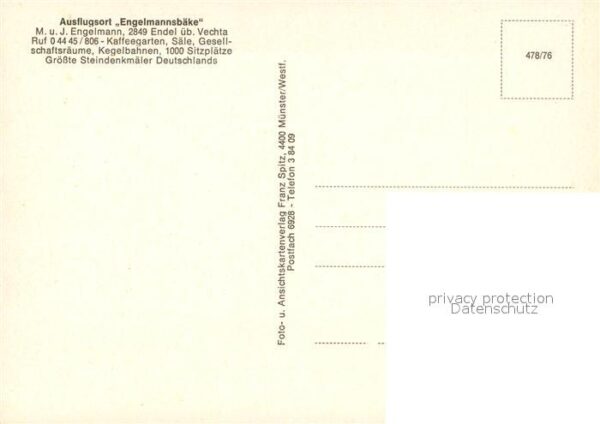 Endel Vechta Ausflugsort Engelmannsbäke Gaststätte S – Bild 2