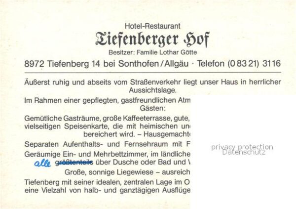 Sonthofen Oberallgaeu Hotel Restaurant Tiefenberger Hof Terra – Bild 2