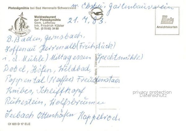 Bad Herrenalb Waldrestaurant zur Plotzsägmühle – Bild 2