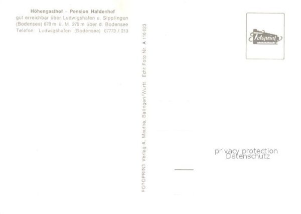 Ludwigshafen Bodensee Höhengasthof Pension Haldenhof – Bild 2