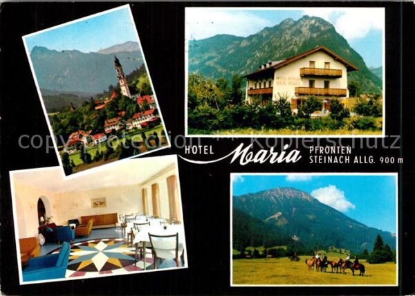 Steinach Pfronten Hotel Maria Ortsansicht mit Kirche Ausr