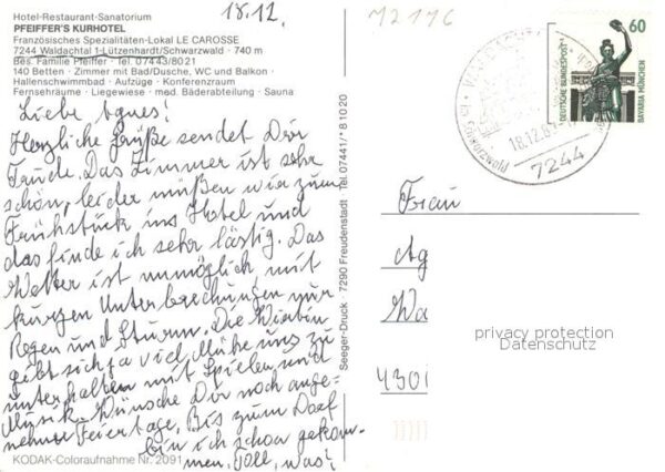 Luetzenhardt Hotel Restaurant Sanatorium Pfeiffer's – Bild 2