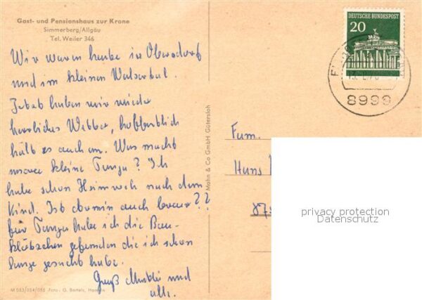 Simmerberg Gasthaus Pension zur Krone Landschaftsp – Bild 2