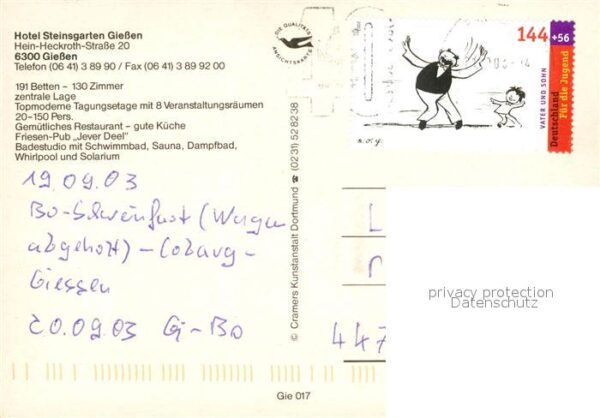 Giessen Lahn Hotel Steinsgarten Restaurant Bar Tagun – Bild 2