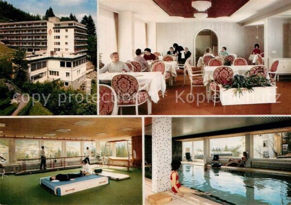 Wildbad Schwarzwald Rommelklinik Cafe Gymnastikraum Hallenb