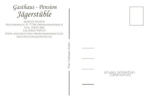 Oberharmersbach Gasthaus Pension Jägerstüble – Bild 2