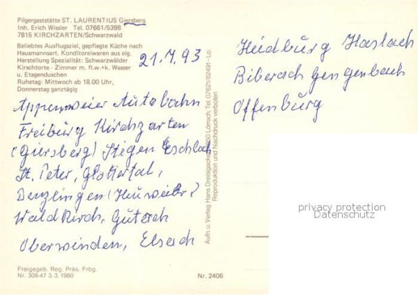 Kirchzarten Pilgergaststätte St Laurentius Terrasse – Bild 2