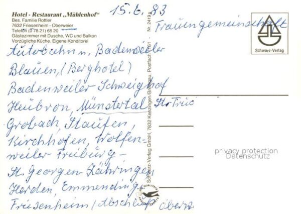 Oberweier Friesenheim Hotel Restaurant Mühlenhof – Bild 2