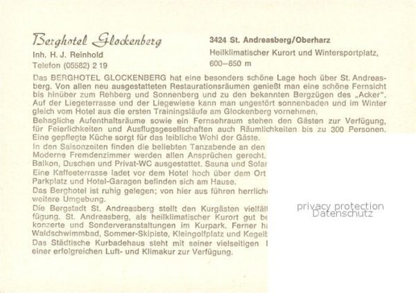 St Andreasberg Harz Berghotel Glockenberg Landschaftspanora – Bild 2