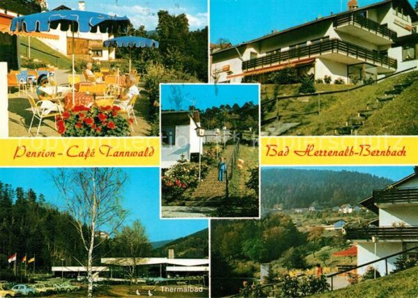 Bernbach Bad Herrenalb Pension Cafe Tannwald Terrasse Thermalb