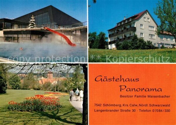 Schoemberg Schwarzwald Gästehaus Panorama Wellenbad Kurpark