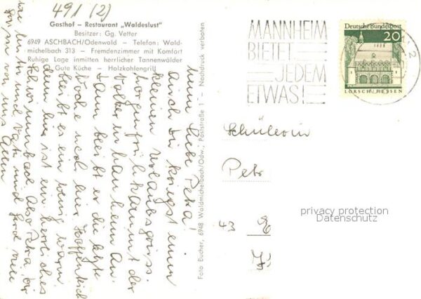 Aschbach Odenwald Gasthof Restaurant Waldeslust – Bild 2