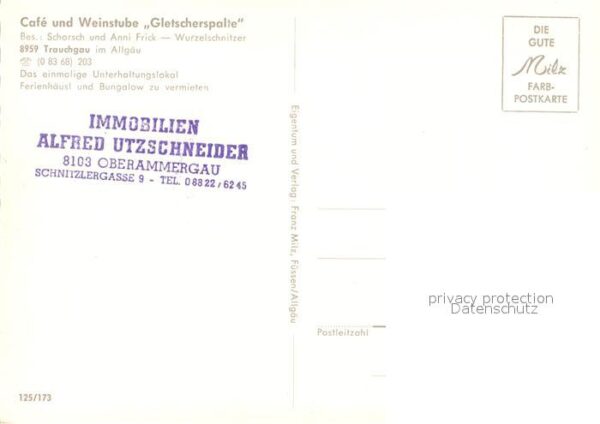 Trauchgau Cafe Weinstube Gletscherspalte Innenans – Bild 2
