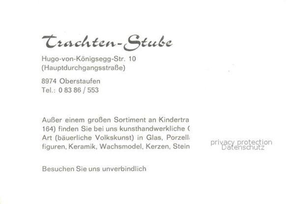 Oberstaufen Trachten Stube Ladengeschäft – Bild 2