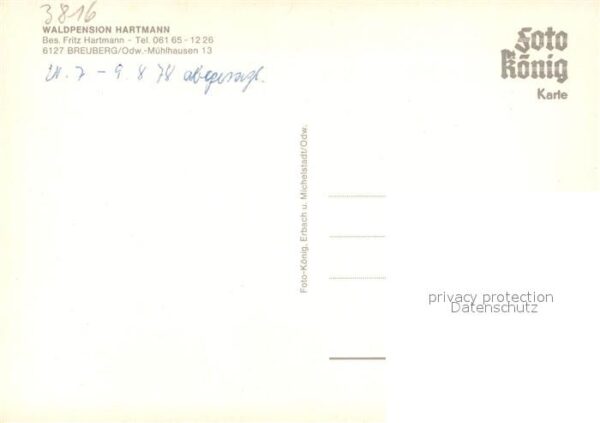 Muehlhausen Odenwald Waldpension Hartmann – Bild 2