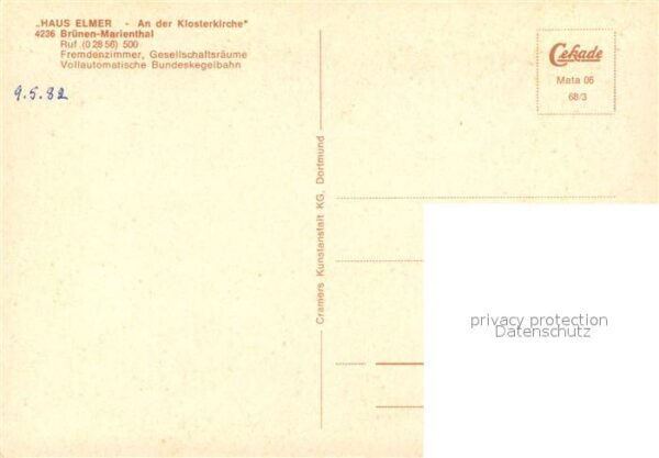 Marienthal Hamminkeln Gästehaus Pension Haus Elmer Fremdenzim – Bild 2