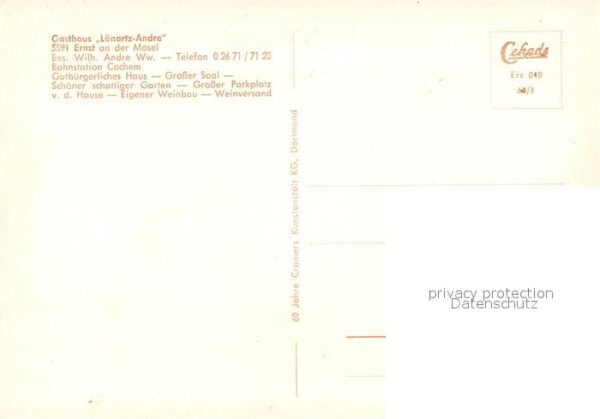 Ernst Cochem Gasthaus Lönartz Andre Weinprinzessin M – Bild 2