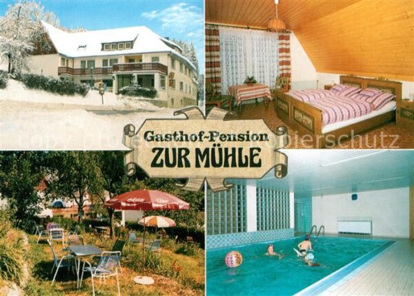 Schwarzenbach Wald Gasthof Pension Zur Mühle Garten Hallen