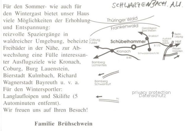 Schwarzenbach Wald Gasthof Pension Zur Mühle Garten Hallen – Bild 2