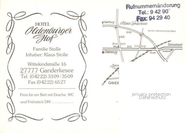 Ganderkesee Hotel Oldenburger Hof Restaurant Kegelb – Bild 2