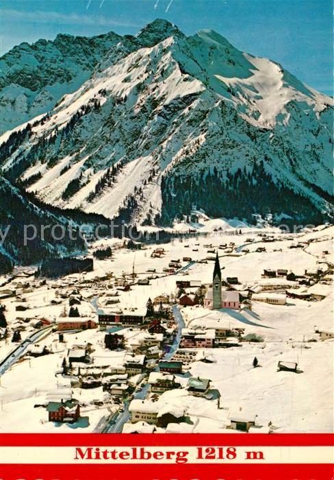 Mittelberg Kleinwalsertal Fliegeraufnahme