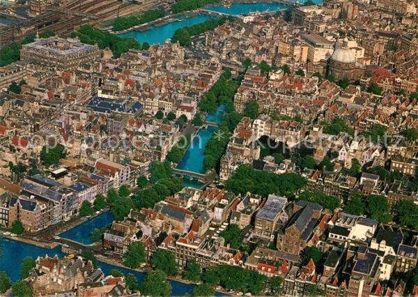 Amsterdam Niederlande Altes Zentrum Fliegeraufnahme