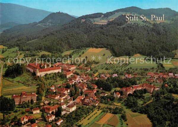 St Paul Lavanttal Fliegeraufnahme mit Benediktinerstift S