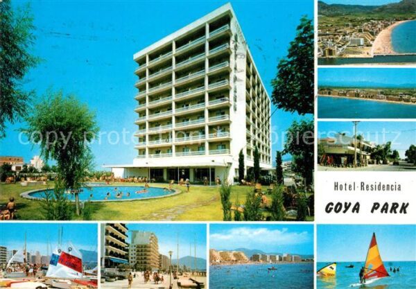 Rosas Costa Brava Cataluna Hotel Residencia Goya Park Strandpartie