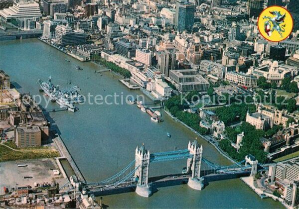 London Aerial View of Tower Bridge