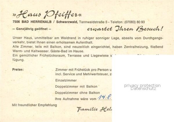 Bad Herrenalb Haus Pfeiffer – Bild 2