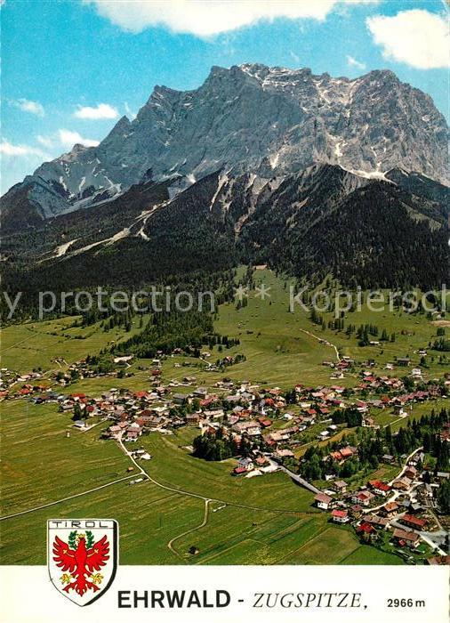 Ehrwald Tirol Fliegeraufnahme mit Zugspitze