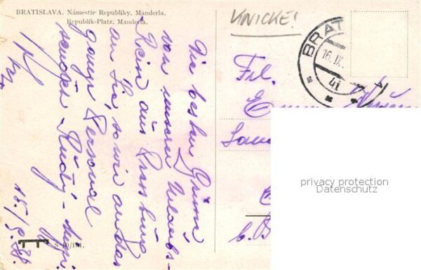 Bratislava Pressburg Pozsony Namesti Republiky Manderla – Bild 2