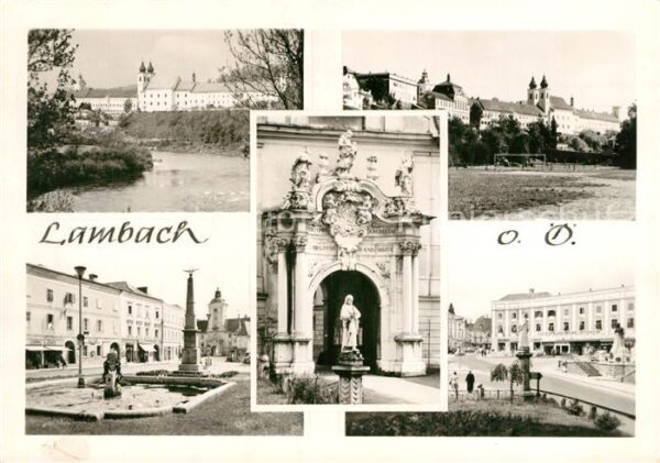 Lambach Oberoesterreich Kloster Hauptplatz Portal