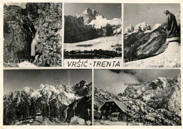 Vrsic Berghaus Denkmal Gebirgspanorama