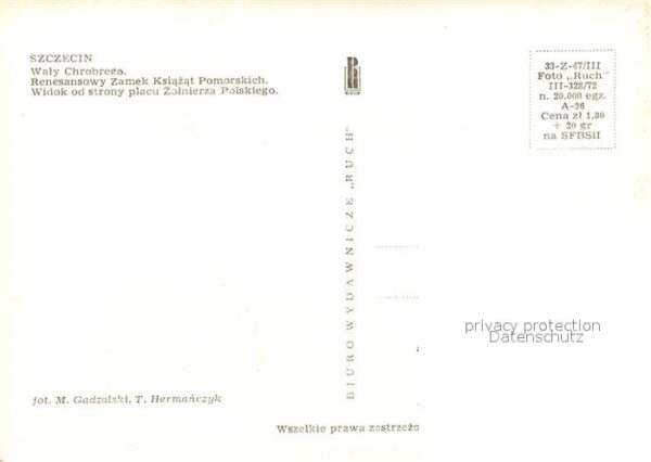 Szczecin Stettin Waly Chrobrego Renesansowy Zamek Placu – Bild 2