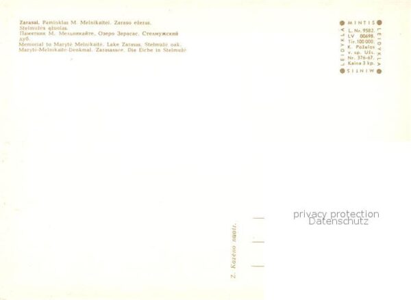 Zarasai Sarasai Maryte Melnikaite Denkmal Zarasassee Ei – Bild 2